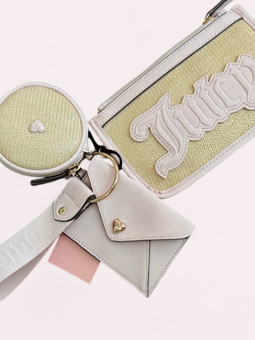 Juicy Couture Wristlet Trio Set - Pouch, Cardholder & Coin Purse